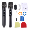 thumbnail image 2 of Wireless One-to-Two Home Microphone 6.35 Interface Professional Handheld Microphone for KTV Performance Stage Gray, 2 of 7