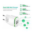 thumbnail image 4 of Cargador de toma de corriente USB, paquete de 2 2,1 A 5 V 2 puertos Adaptador de corriente LED universal de repuesto para iPhone 11 XR X XS Max 8 7 6 6S Plus 5S, Samsung Galaxy/Note, Pad, teléfono Xia, 4 of 4