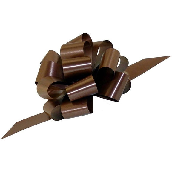 Brown Decorative Gift Pull Bows - 5" Wide, Set of 10, Chocolate Brown, Fall Decor, Wreath, Thanksgiving, Christmas