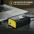 thumbnail image 4 of Scosche PI150M Invert150 150W Mobile Power Inverter 1 AC Outlet, 2 USB Ports, 12V Car Adapter New, 4 of 8