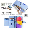 thumbnail image 2 of Jiahe Cover for Samsung Galaxy S10+, Multifunctional Wallet Case with Card Holder and Shoulder Strap,PU Leather Magnetic Closure Zipper Pocket Kickstand Wristband Flip Leather Cover, blue, 2 of 7