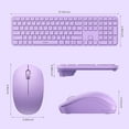 thumbnail image 4 of Wireless Keyboard and Mouse Combo - Full Size 2.4G USB Wireless Keyboard Mouse Set, Quiet Cordless Computer Keyboard Mouse for Windows, Laptop, PC - Purple, 4 of 4