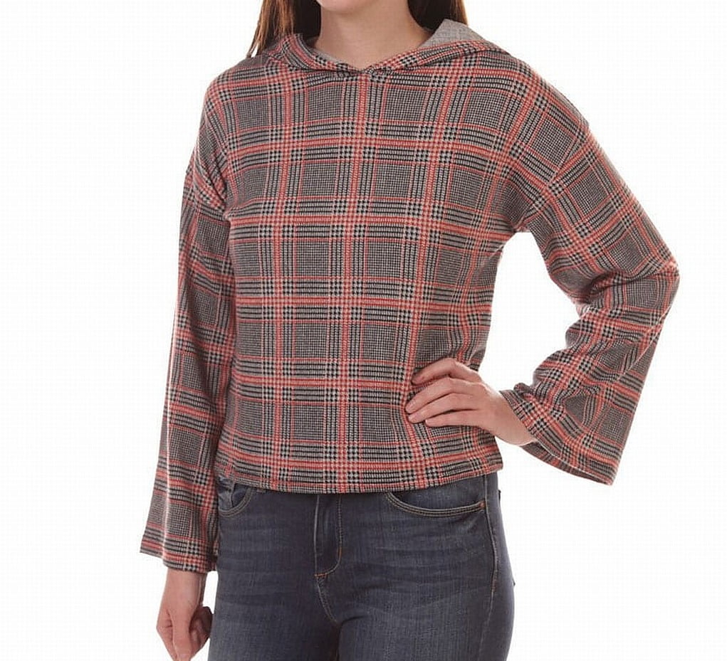 windowpane plaid sweater