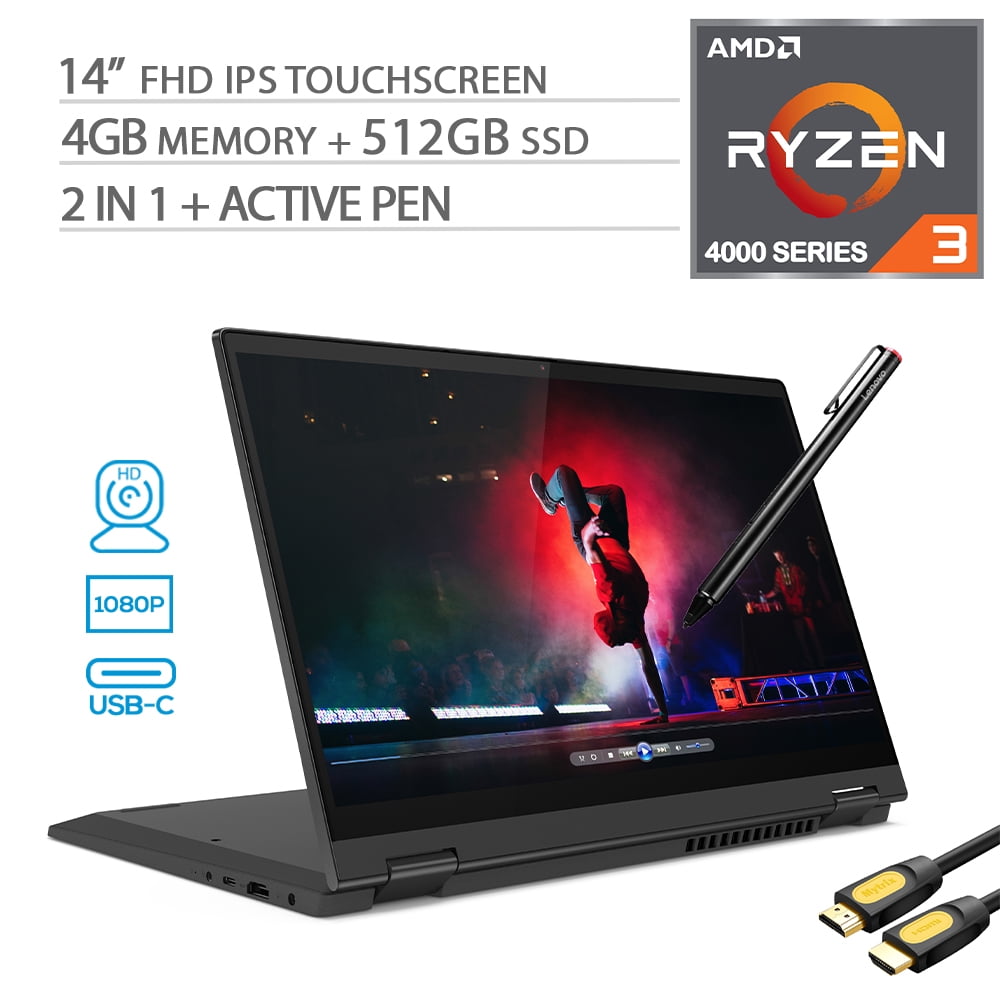 Lenovo IdeaPad Flex 5 2in1 14" FHD Touchscreen with Active Pen, AMD Ryzen 3 4300U QuadCore up