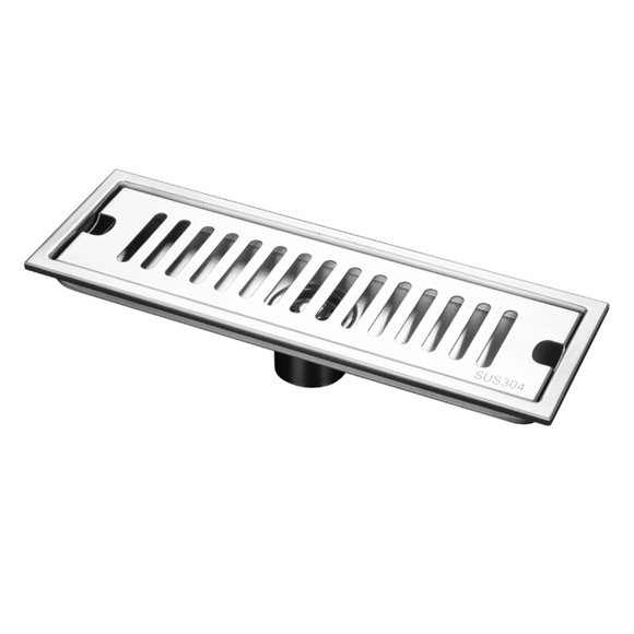 Heaveant Drain De Sol, Drain De Douche Linéaire De 15,7 Pouces, Drain De Sol Rectangulaire en Acier Inoxydable avec Couvercle De Grille Amovible pour Salle De Douche D'hôtel