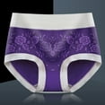 thumbnail image 2 of Diufon Women's Cotton Underwear High Waist Full Coverage Hipster Panties Soft Breathable Floral Pattern Briefs, 2 of 4