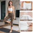 thumbnail image 7 of SCRAWLGOD Leopard Print Brown Black Capri Leggings for Women Slim Stretch High Waisted Capri Leggings with Pockets for Women Active Lightweight Tummy Control Yoga Pants, 3XL, 7 of 7
