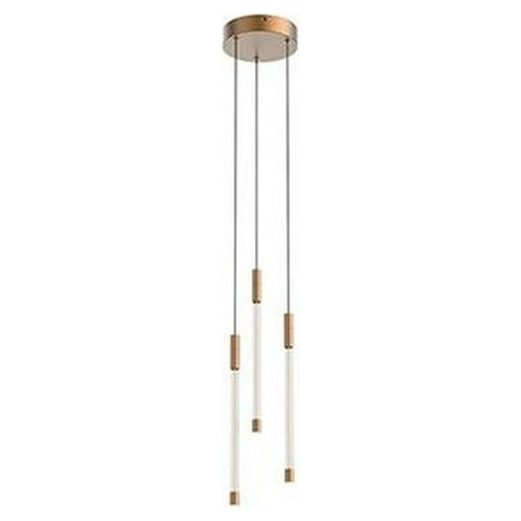 MP75213-BG-Kuzco Lighting-Motif - 14W 3 LED Pendant-13 Inches Tall and 5.5 Inches Wide-Brushed Gold Finish