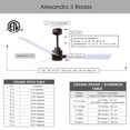 thumbnail image 6 of Matthews Fan Company AK-TB-MWH-42 Alessandra 42” Textured Bronze Ceiling Fan with 3 Matte White Blades, Remote Control, Indoor/Outdoor Wet Rated, 6 of 6