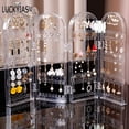 thumbnail image 2 of 120/180/240/360 Holes Plastic Earrings Studs Display Rack Folding Earring Jewelry Display Stand Holder Showcase Storage Box 2B-120 holes, 2 of 6