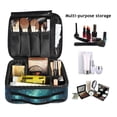 thumbnail image 2 of FORMRS Travel Makeup Bag Large Capacity Train Case Cosmetic Organizer with Adjustable Dividers, Magical Forest Glowing Lights, 2 of 8