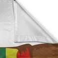 thumbnail image 3 of Ambesonne Rasta Kitchen Curtains, Ethiopian Flag Colors, 55"x39", Yellow Brown, 3 of 3