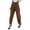 Coffee, variant on Huowey Pants for Women Elegant Solid Color Loose Fit Cropped Trousers High Waist Casual Suit Pants for Fashionable Wear
