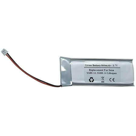 800mAh 3.7V Replacement Battery for Sena SMH-10, SMH-10 Lifespan
