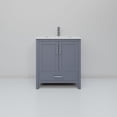 thumbnail image 4 of Jacques 30 in. W x 22 in. D Dark Grey Bath Vanity, White Quartz Top, and Faucet Set, 4 of 9