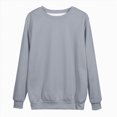 thumbnail image 4 of Godom Solid Sweatshirt Pullover for Women, Long Sleeves Color Tunic Tops Crewneck Hoodless Tunic Tops Casual Sweatshirt, 4 of 4
