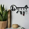 thumbnail image 4 of Protoiya Key Holder,Wall Mounted Black Metal Cat Dog Vintage Decor Home Sign for Entryway Front Door, Kitchen, Garage, Office with 4 Key Hooks Rustic Metal Hanger Display, 4 of 6