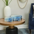 thumbnail image 2 of CosmoLiving by Cosmopolitan Blue Glass Decorative Box with Glass Sides, 2 Count, 2 of 8