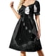 thumbnail image 2 of Vestido de manga corta con diseño cuadrado moderno, atuendos de verano para mujer 2025, vestidos para fiesta de graduación., 2 of 7