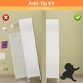 thumbnail image 5 of Farmhouse Pantry Cabinet with 2 Doors for Home Kitchen White, 5 of 8