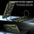 thumbnail image 2 of For Samsung Galaxy S21 FE Case with Ring Stand,360°Rotatable Ring Holder Magnetic Kickstand,2-Layer Full Body Heavy Duty Shockproof Rugged,Non-Slip Protective Phone Case for Samsung S21 FE,Darkgreen, 2 of 11
