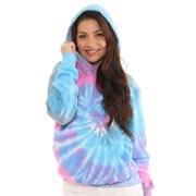Pure Essence Tie Dye Fleece Long Sleeve Pullover Hoodie for Men and Women