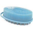 thumbnail image 1 of Cepillo corporal de silicona Exfoliante corporal Depurador corporal de silicona Lufa Cepillo de baño de silicona Exfoliante suave Cepillo de ducha para baño corporal para niños y adultos Todo tipo de, 1 of 5
