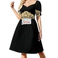 thumbnail image 2 of Vestido de manga corta de la banda de ganso Vestidos de noche Vestidos de verano para mujer, 2 of 8