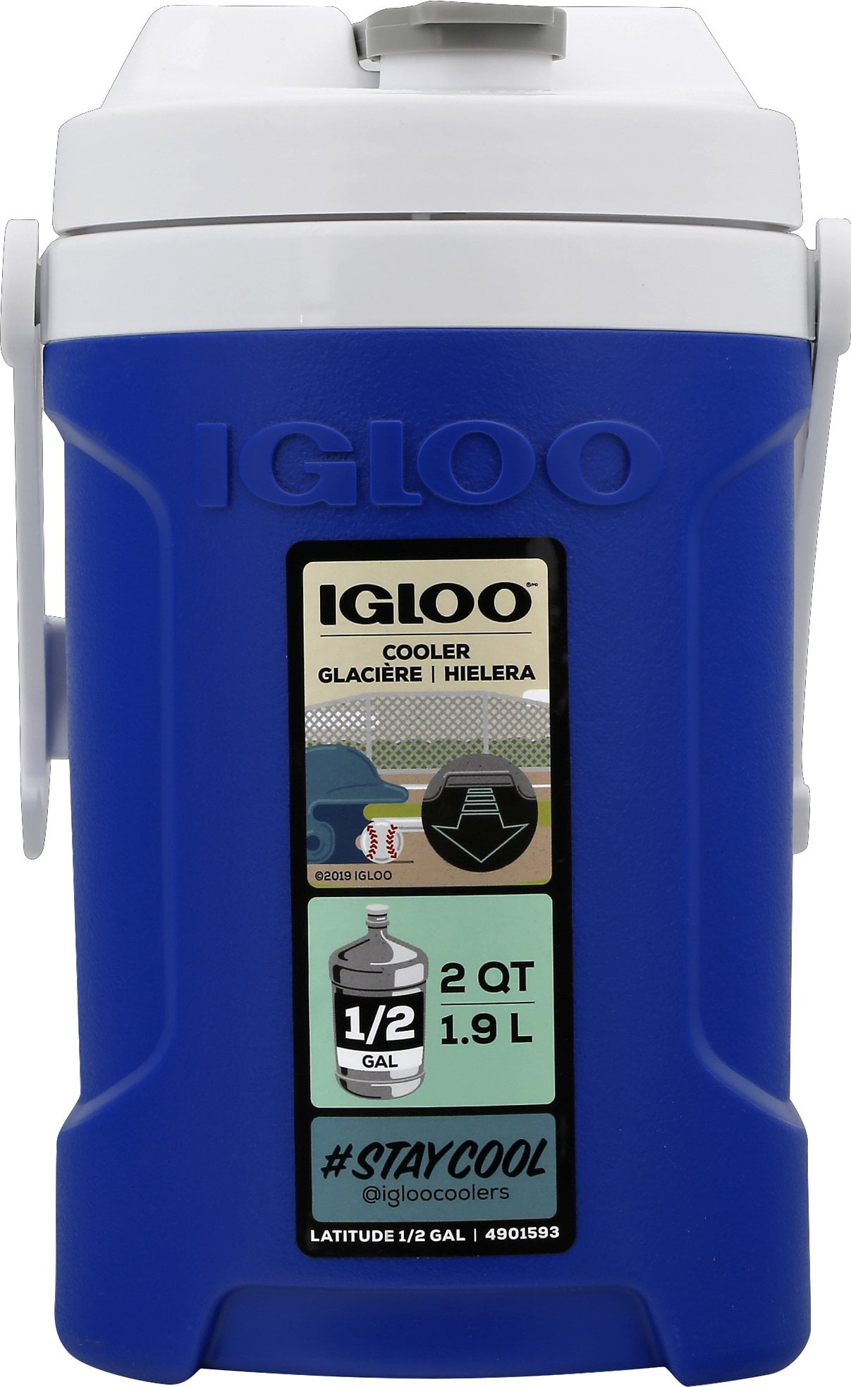 Igloo 31297 Latitude Beverage Cooler, Blue, 1/2-Gallon - Quantity 1 — Residential Use, Standard Application