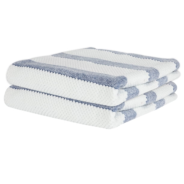 Toalla de microfibra con tejido tipo gofre, 2 uds., toalla de baño deliciosamente suave y de rápida absorción