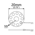 thumbnail image 7 of Wanyifa Titanium Washer M6 M8 M10 Spacer Nine Hole Gaskets for Motorcycle Car,M6,Silver,10 Pcs, 7 of 7