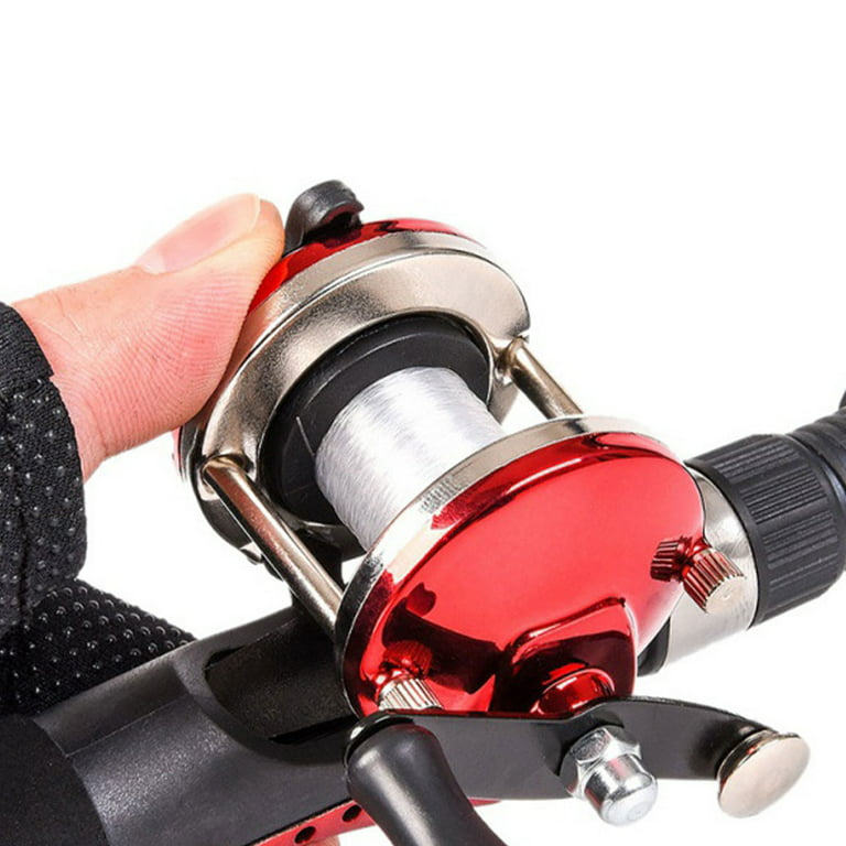 Linyer Fishing Reel Mini Metal Wheel Bait Casting Speed Right Sea Line  Vessel Wire Tackle Adjustable Tool Trolling Spinning Red 