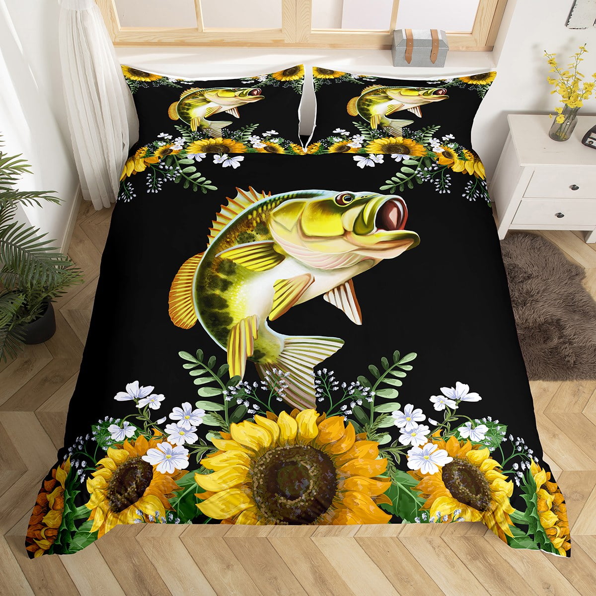 Queen sunflower bedding deals