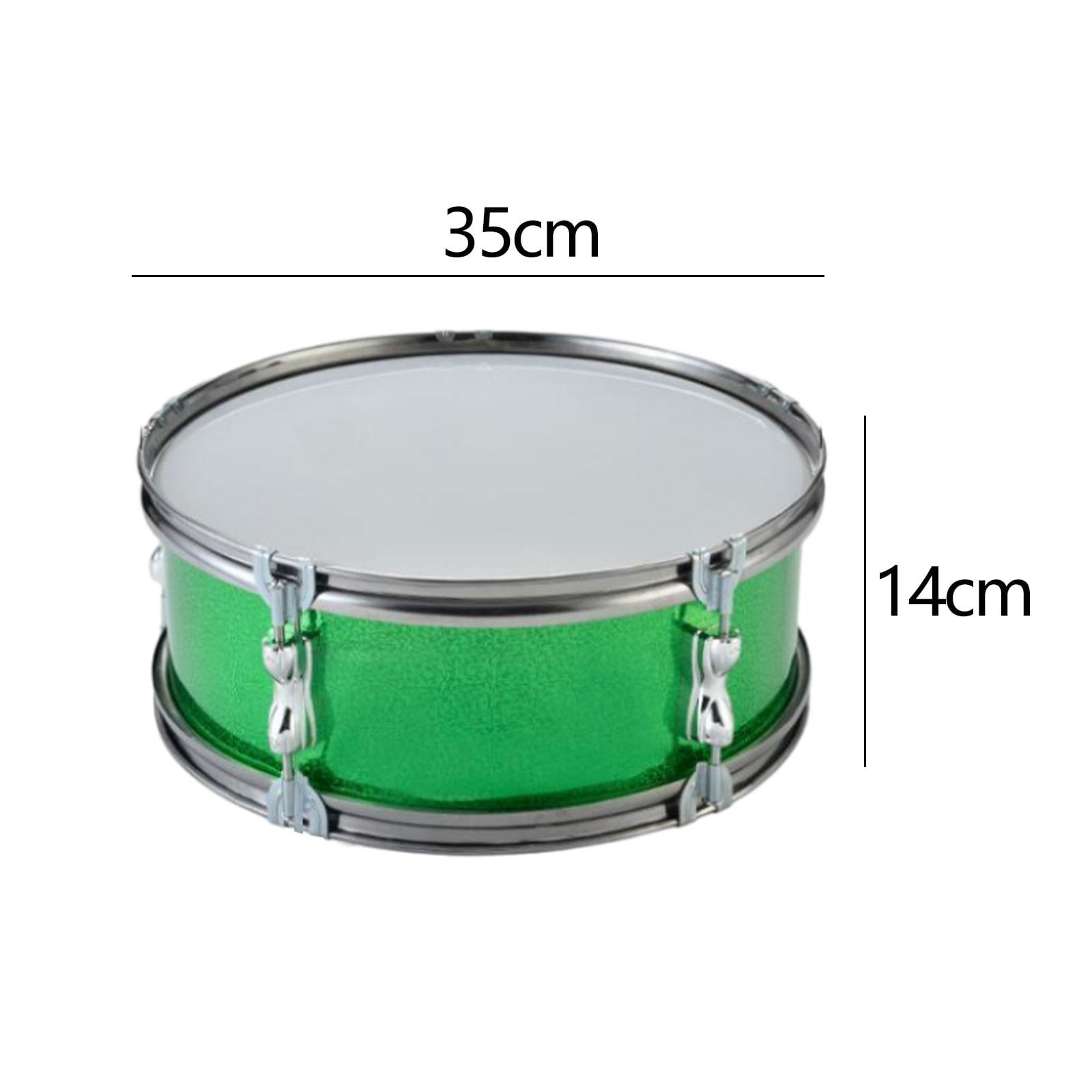 QccHieUs 13 Inch Snare Drum with Gloves Light Musical Instruments Musical Drums for Girls Green Monophonic