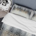 thumbnail image 4 of Designart "Soft Gray Tranquility" Abstract Painting Bedding Covert Set - Modern White Abstract Bed Set With 2 Shams, 4 of 6