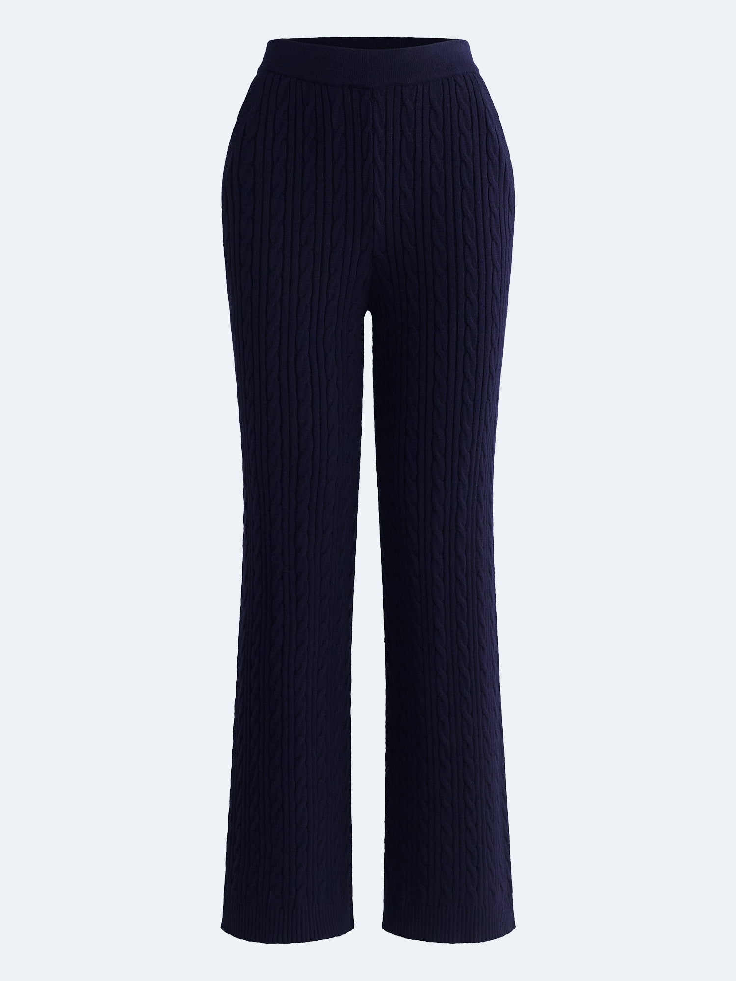 Free Assembly Women's and Women's Plus Cozy Yarn Cable Knit Sweatpants, 28.5" Inseam, Sizes XS-4X