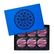 OREOiD Celebrations Red & White Drizzled Brown Fudge Covered OREO Cookies 6 cookie box