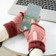 thumbnail image 5 of Guantes con calefacción de invierno Ciclismo Cálido Mittens USB Interior al aire libre Tamaño sin aislado Térmico Guante Hogar para el hogar Rojo de vino, 1 par seitruly HA011726-03, 5 of 7