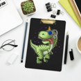 thumbnail image 7 of FMSHPON Green Dinosaur Black Clipboard Hardboard Wood Nursing Clip Board and Pull for Standard A4 Letter 13x9 inches, 7 of 7