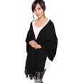 thumbnail image 2 of Women's Fashion Long Shawl Winter Warm Large Scarf Solid Color (Khaki), 2 of 6