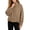 Brown, variant on Womens Plaid Gingham Bomber Jacket Zip Up High Neck Drawstring Casual Lightweight Streetwear Hem Windbreaker Coats White XS-L