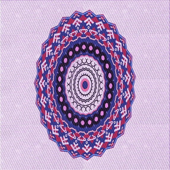 Ahgly Company Machine Washable Indoor Square Transitional Purple Flower Purple Area Rugs, 7' Square