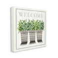 thumbnail image 3 of Stupell Industries Welcome Sign Cottage Theme Potted Plants Botanicals Canvas Wall Art, 24 x 24, Design by Elizabeth Tyndall, 3 of 5