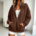 thumbnail image 4 of Chiccall Women's Quilted Texture Half Zip Hoodie Sweatshirt, Drawstring Hood Oversized Long Sleeve Loose Casual Pullover Jacket, 4 of 7