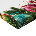 thumbnail image 2 of Ambesonne Christmas Fitted Sheet, New Year Greeting, Twin Size, Multicolor, 2 of 3