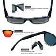 thumbnail image 6 of Joopin Polarized Sunglasses For Man&Women 100% UV Blocking Vintage Retro Rectangle Mirrored Lens Sunglasses For Driving (Gradient Black/Red), 6 of 9