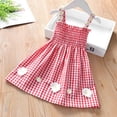 thumbnail image 2 of Kiijoy Infant Girls Flower Plaid Slip Dress Summer Casual Smocked Short Dress, Sizes 12M-5T, 2 of 2