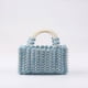 thumbnail image 3 of Xiao Hua Bolso de hombro tejido para mujer, bolso de mano y neceser, elegante bolso de playa de verano, 19 x 8 x 13 cm (rojo), 3 of 4
