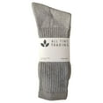 thumbnail image 2 of Men's Wholesale King Size Cotton Crew Socks - Plus Size Athletic Socks For Men - 13-16 - Gray - 12 Pack, 2 of 3
