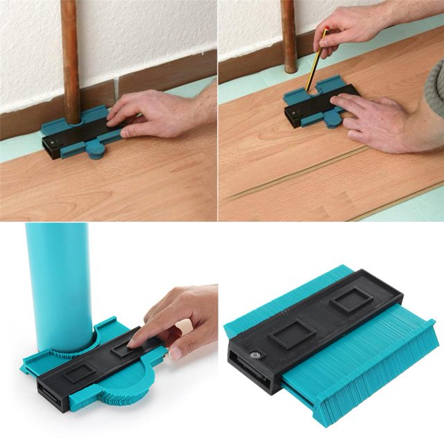 Herramienta de laminado de azulejo de tubería estándar de calibre de contorno de copia de perfil de plástico de 5 pulgadas Likrtyny Piezas de repuesto para herramientas
